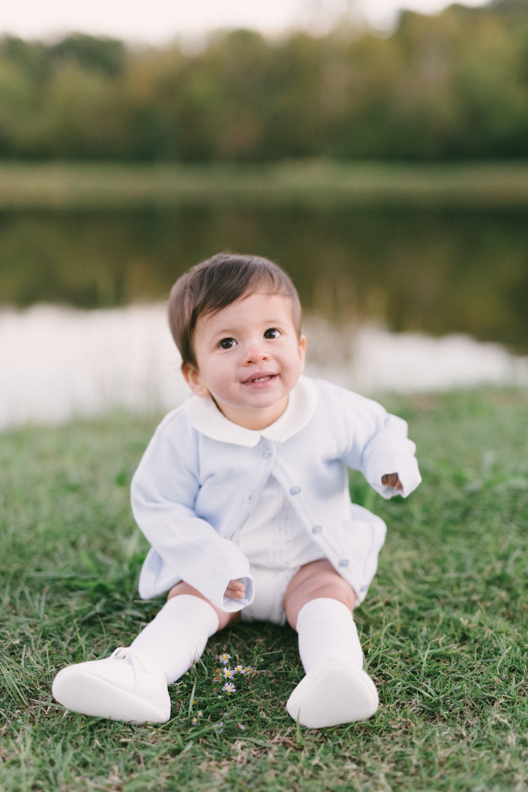 Little boy during family session in Hoover, AL
