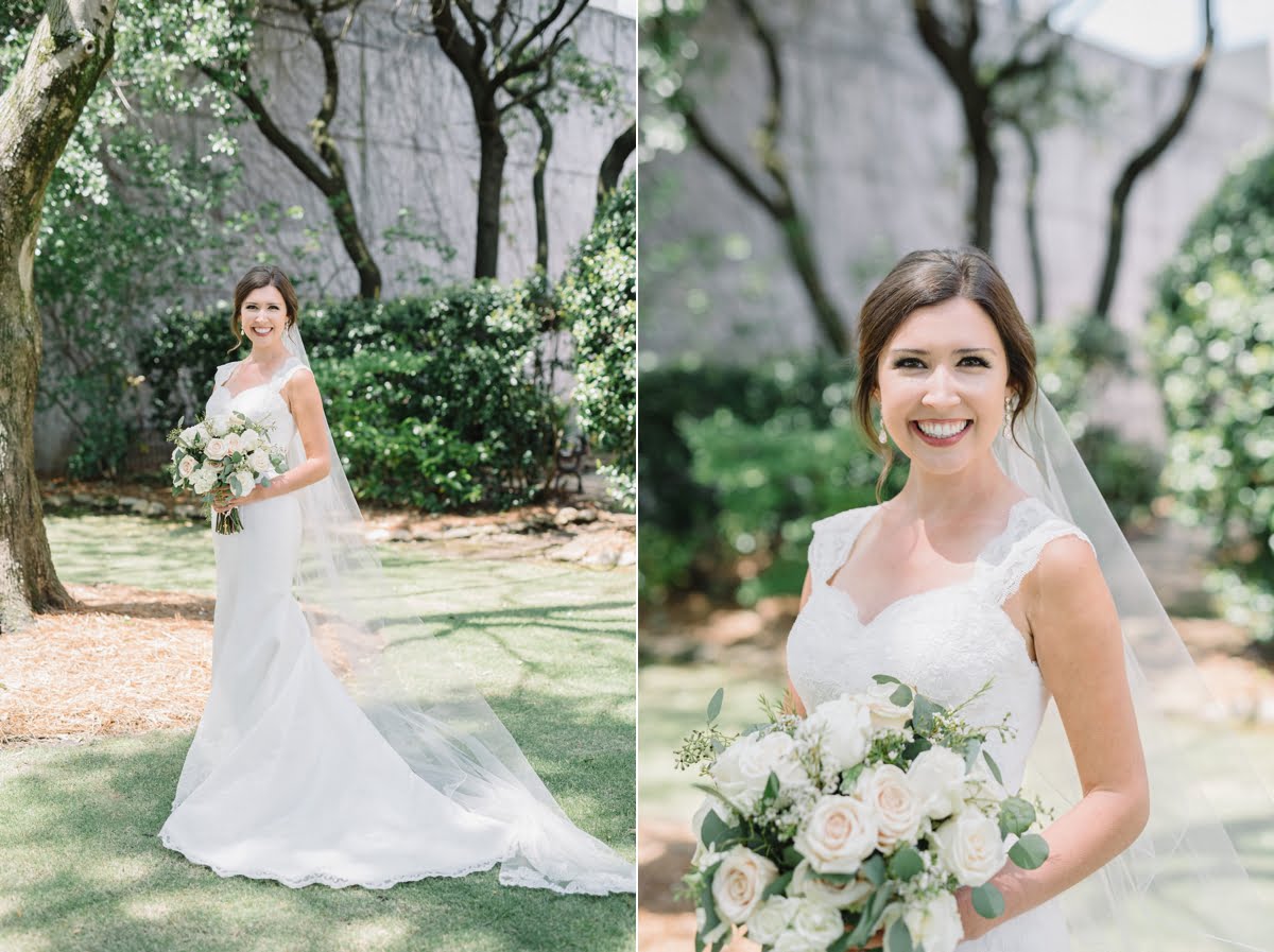 Bridal portraits for wedding at St Paul's Cathedral in Birmingham, AL