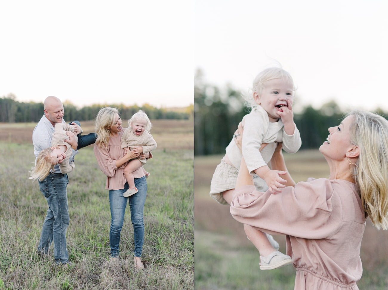 Beautiful candid family photography outdoors in Birmingham, AL
