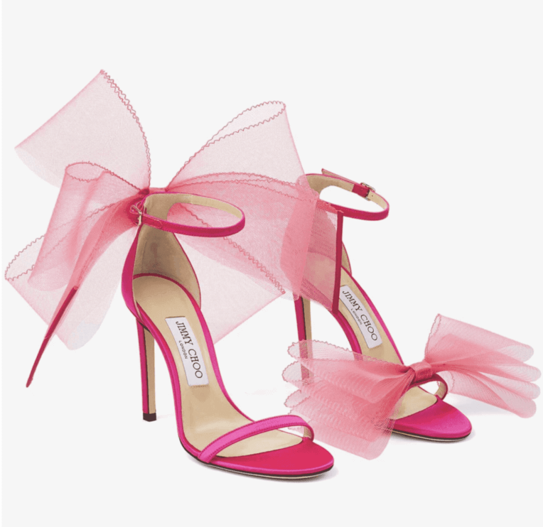 Jimmy Choo pink bridal shoes for a fun bride