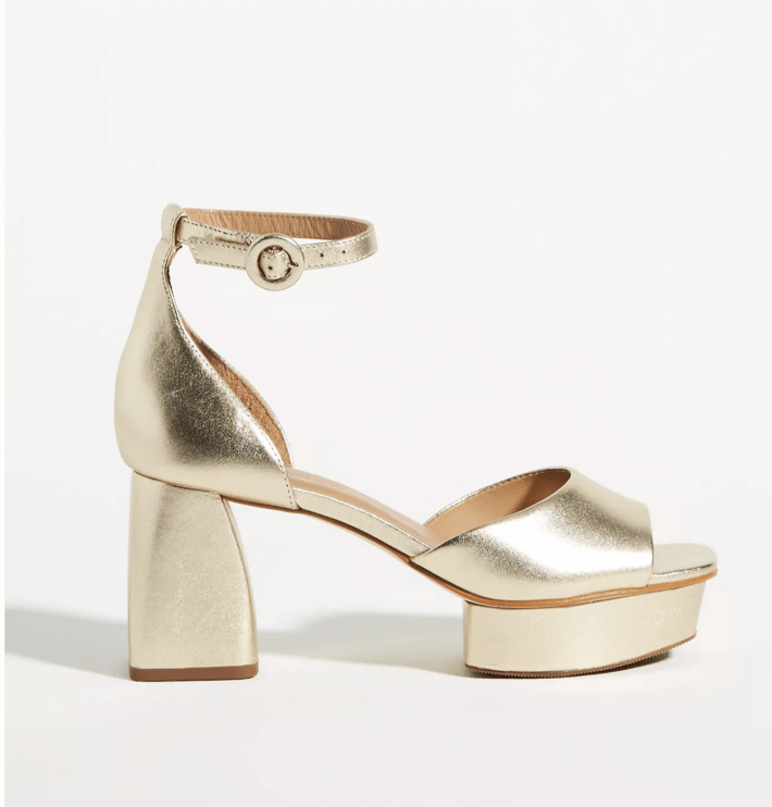 Bernardo Raleigh golden pump heels perfect for a bride