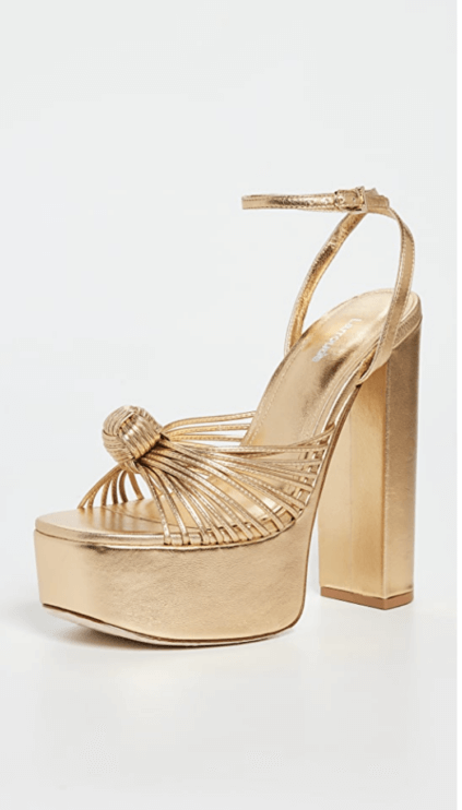 Super gold color high heel for brides