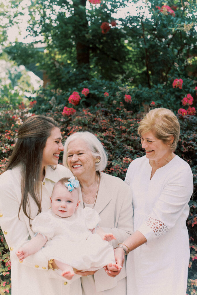 A photo of very joyful women happy to be together for family pictures in Alabama