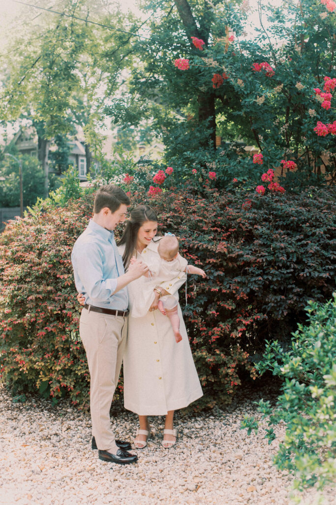 A very colorful family portrait outdoors in the middle of summer in Birmingham, Alabama